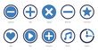 © popcornarts - A set of 10 mix icons as subtract, add, delete