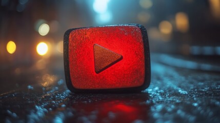 Wall Mural - play button intro introduction start sign