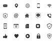 © Md Hafijul - Essential Website and Mobile App Icons Set, including email, location, globe, phone, wifi, security, at symbol, home, chat, phone call, document etc