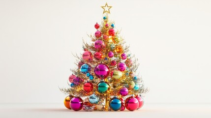 colourful decorated christmas tree