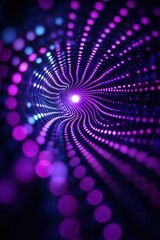 Wall Mural - abstract purple and blue light tunnel