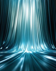 Wall Mural - abstract blue draped fabric background