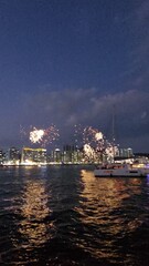 Wall Mural - Busan's night view and fireworks