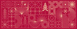 © venimo - Vector greeting card with stars and sparkles in line style  - merry christmas horizontal banner with line shapes and forms, horizontal banner and background, happy holidays
