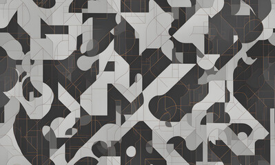 Poster - Abstract seamless geometric pattern.	