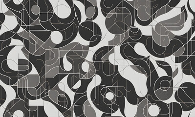 Poster - Abstract seamless geometric pattern.	