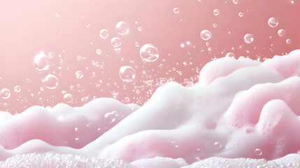 Sticker - Soft pink bubbles with a dreamy background.