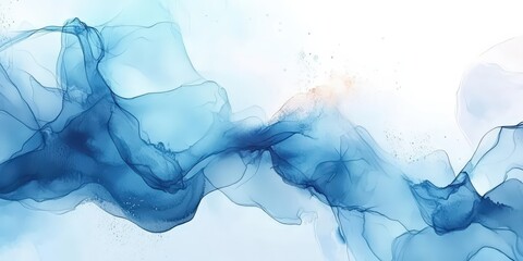 Wall Mural - Flowing Blue Abstract Background Design