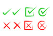 © Locho99 - Set check mark and cross. Vector illustartion template