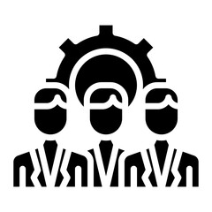 Poster - Workforce Management icon vector image. Can be used for Operations Management.