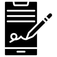 Poster - Digital Signature icon vector image. Can be used for Safe Payment.