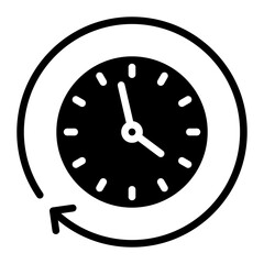 Sticker - Time Travel icon vector image. Can be used for Movie Genres.