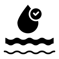 Sticker - Water Quality icon vector image. Can be used for Water Treatment.