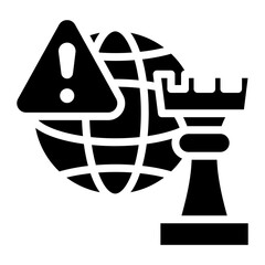 Sticker - Geopolitical Risks icon vector image. Can be used for Business Risks.