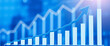 © Duang - Blue growth graph chart data diagram on business success financial presentation background statistic and economy market profit investment.