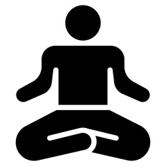 Sticker - Meditation icon vector image. Can be used for Physical Wellbeing.