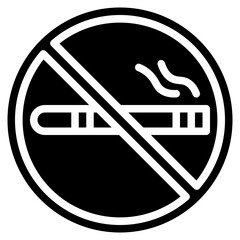 Canvas Print - No Smoking icon vector image. Can be used for Airplane.