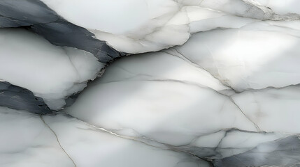 Wall Mural - Elegant marble texture with white and gray veining patterns.