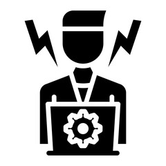 Sticker - Stress Testing icon vector image. Can be used for Software Testing.