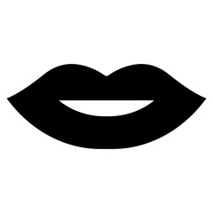 Poster - Blue Lips icon vector image. Can be used for Allergy Symptoms.