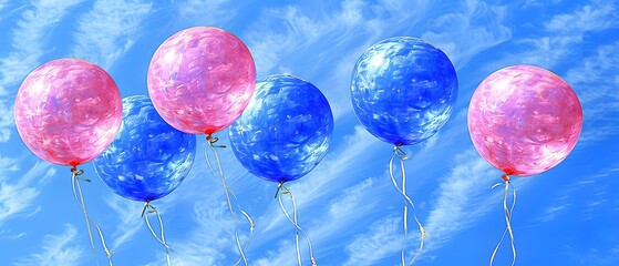 Wall Mural - colorful balloons at funfair event.