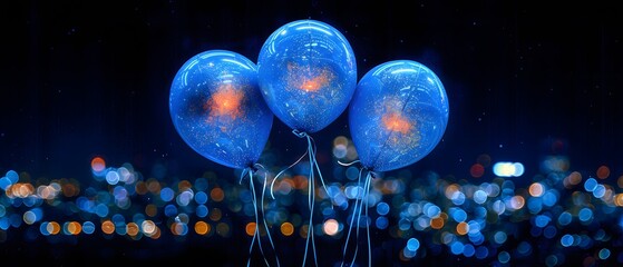 Wall Mural - colorful balloons at funfair event.