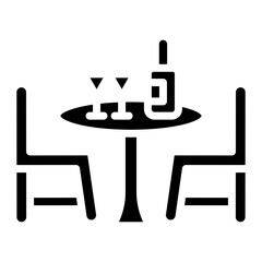 Sticker - Cruise Dining Table icon vector image. Can be used for Cruiser.