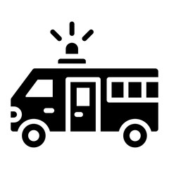 Canvas Print - Ambulance icon vector image. Can be used for Rescue And Response.