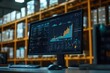 © isz - data analysis dashboard displayed in monitor with industrial setting