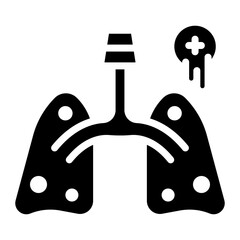 Poster - Lung Health icon vector image. Can be used for Psychiatric Hospitals.