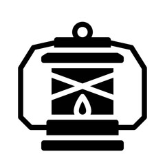 Poster - Camping Lantern glyph icon