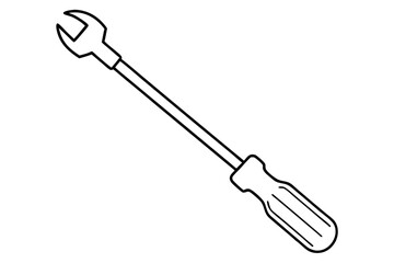 Screwdriver vector | vector silhouette illustration on white background