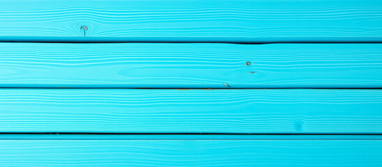 Poster - turquoise wooden surface