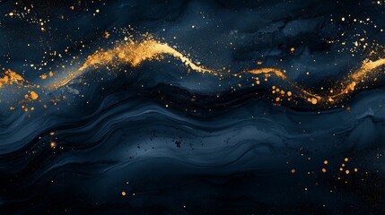 Fototapete - A luxurious gold black marble background. Material pattern of natural stone. Abstract natural gold marble background.