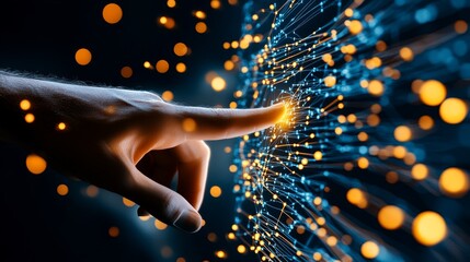 Fototapete - Using technology smart robot AI to assist and support chatbot, chat AI, generate images, write code, and analyze data through the web or software.