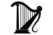 © imrangdpro - Harp musical silhouette | vector silhouette illustration on white background