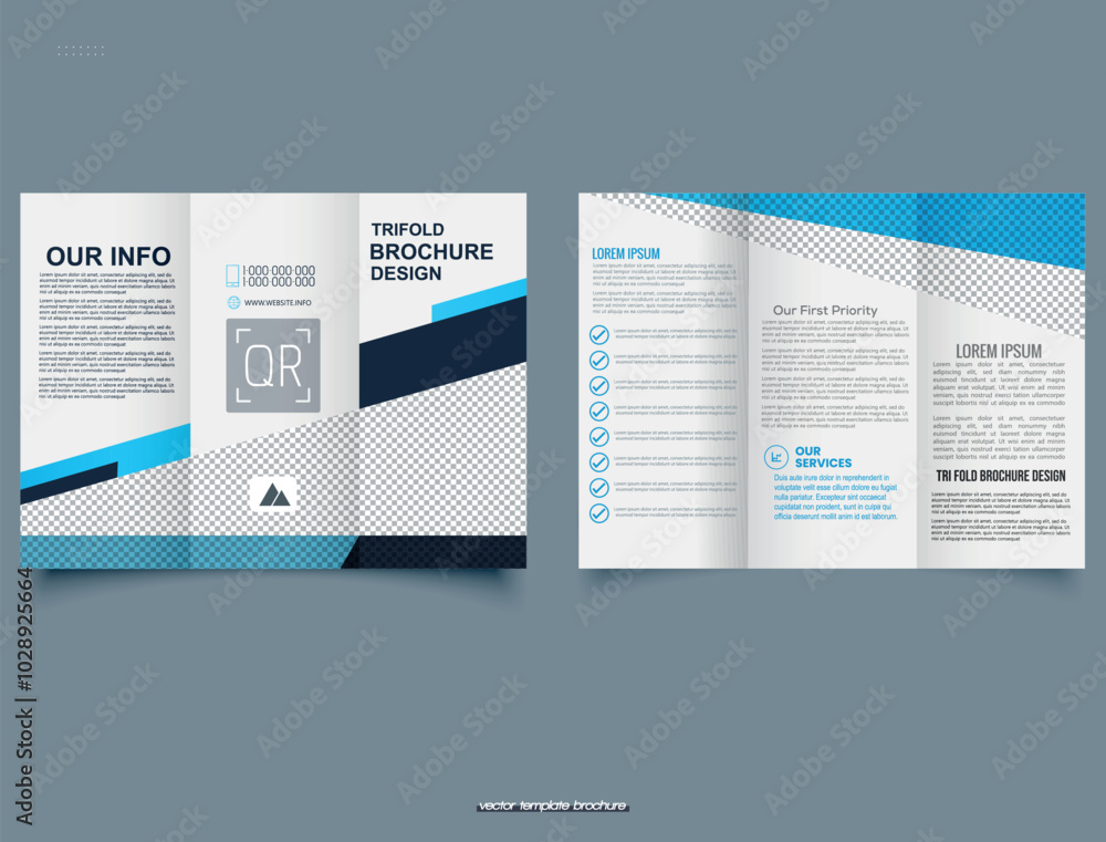 Trifold brochure template layout and booklet company profile cover page ...