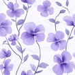 © capuchino009 - Soft Purple Violets in Watercolor Style Seamless Pattern