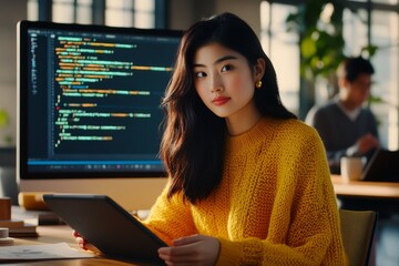 Leinwandbilder - Coders and developer teams are responsible for coding and developing software