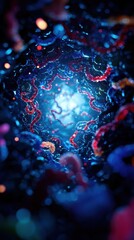 Aufkleber - Colorful abstract representation of a vortex.