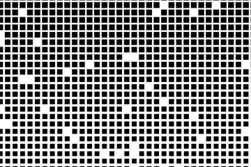 Aufkleber - Abstract grid pattern with shrinking black squares
