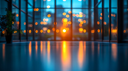 Modern bright office interior with furniture and daylight.Blurred background of a modern office space. Blurred office backdrop.