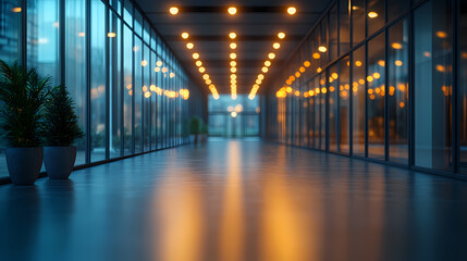 Modern bright office interior with furniture and daylight.Blurred background of a modern office space. Blurred office backdrop.