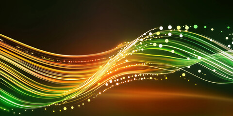 Leinwandbilder - Abstract background with light trails flowing and sparkling particles