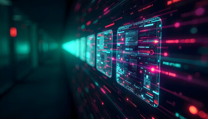 background with glowing lights