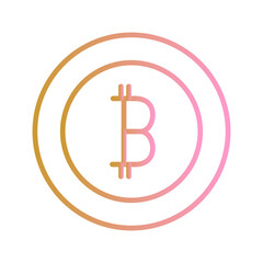 Wall Mural - Bitcoin Vector Icon