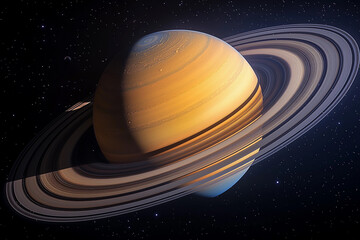 stunning view of saturn and its rings against a starry background