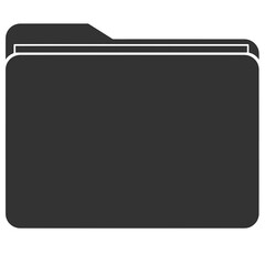 black silhouette folder icon