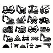 © StockTopia - set of construction vehicle icons