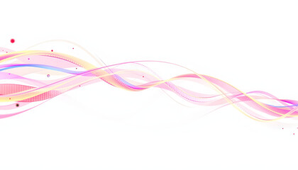 Wall Mural - colorful abstract digital data streams on white, concept of information technology dynamics. 3d rend